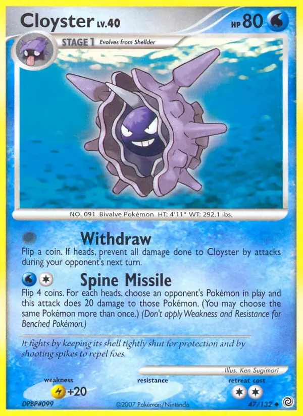 Cloyster 47 card from Secret Wonders