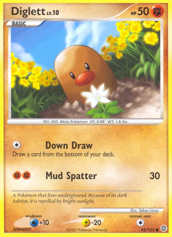 Diglett 85 card from Secret Wonders