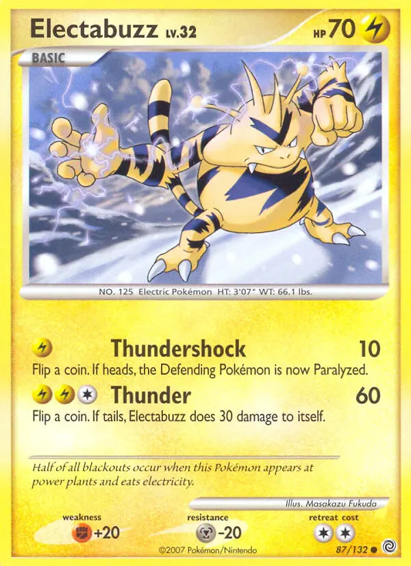 Electabuzz 87 card from Secret Wonders