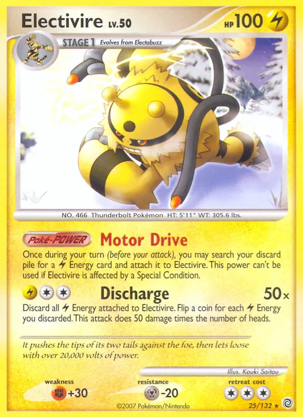 Electivire 25 card from Secret Wonders