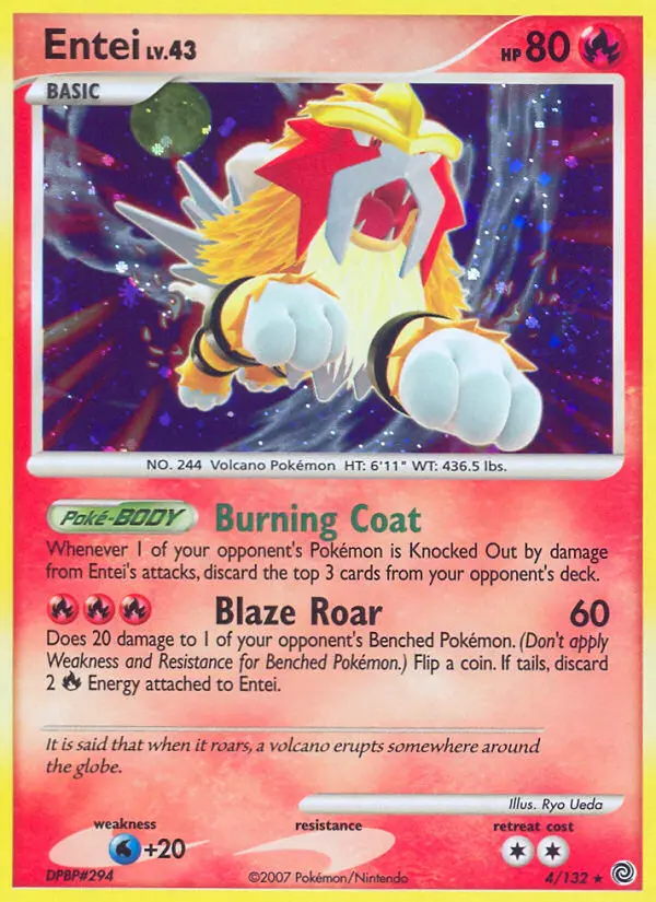 Entei 4 card from Secret Wonders