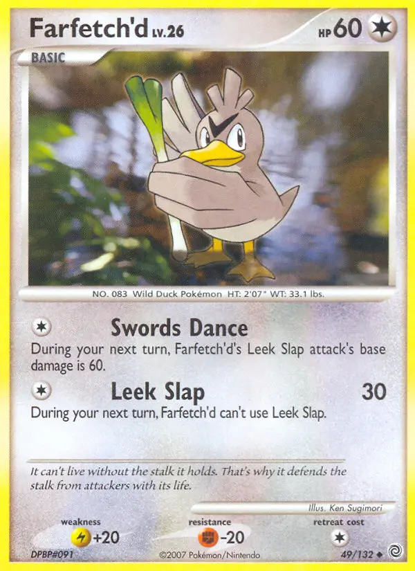 Farfetch'd 49 card from Secret Wonders