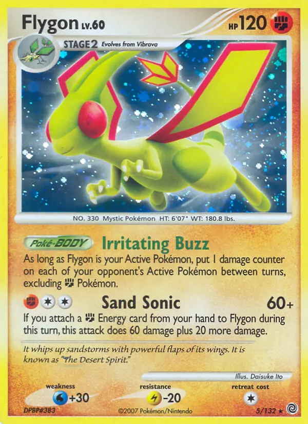 Flygon 5 card from Secret Wonders