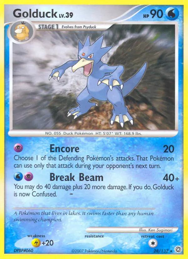 Golduck 28 card from Secret Wonders