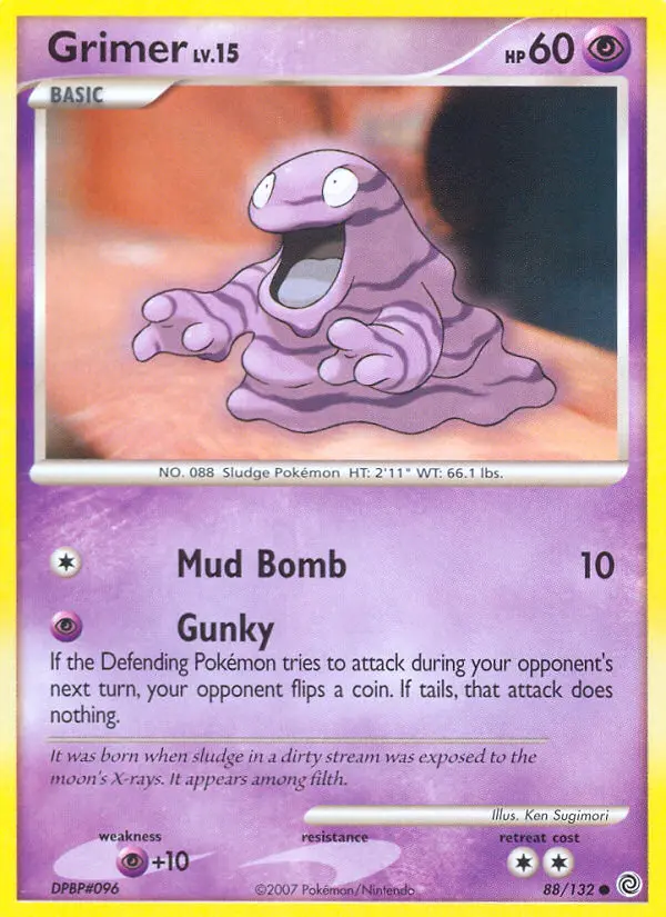 Grimer 88 card from Secret Wonders
