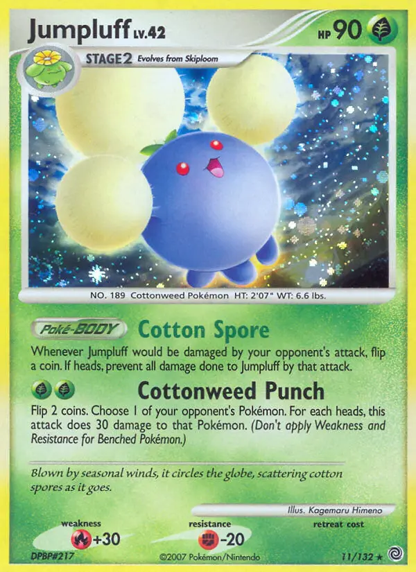 Jumpluff 11 card from Secret Wonders