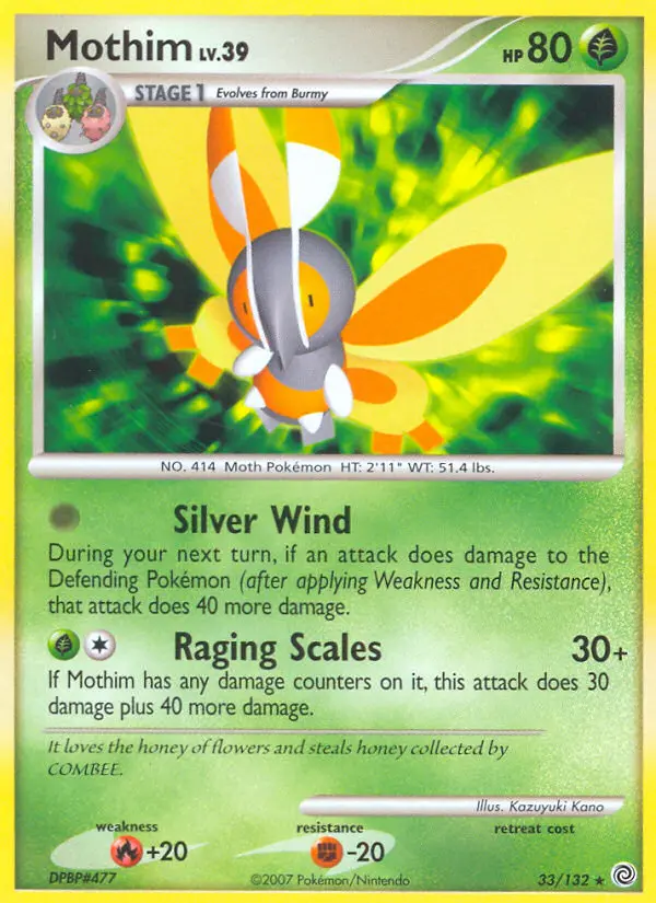 Mothim 33 card from Secret Wonders