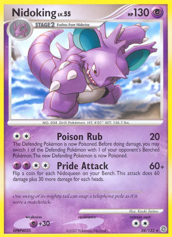 Nidoking 34 card from Secret Wonders