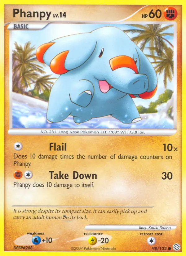Phanpy 98 card from Secret Wonders