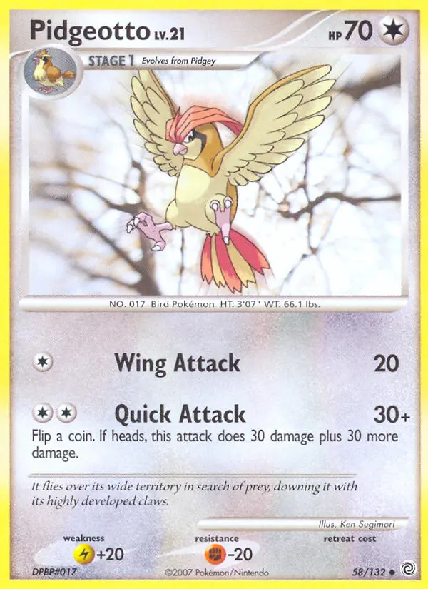 Pidgeotto 58 — Secret Wonders 58, Normal finish