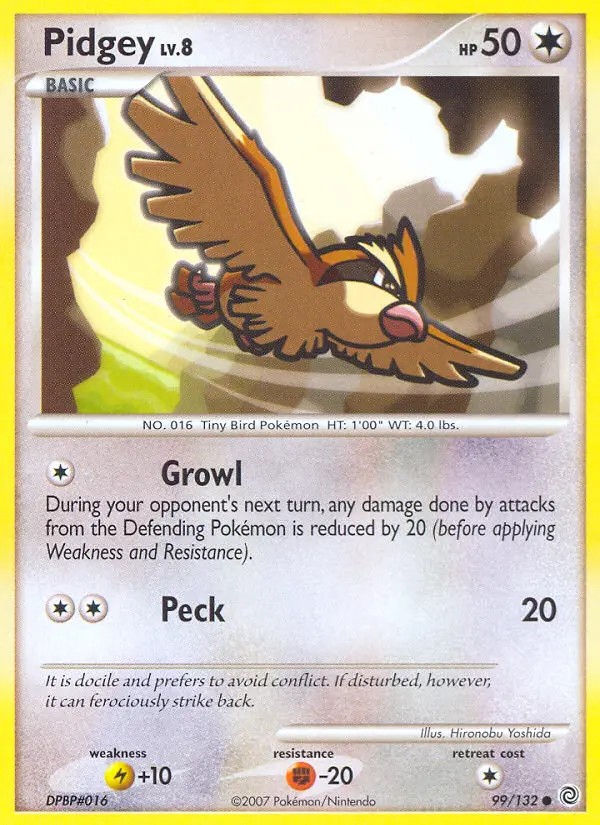 Pidgey 99 card from Secret Wonders