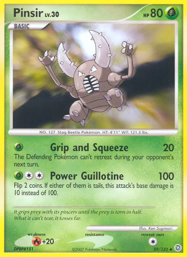Pinsir 59 card from Secret Wonders