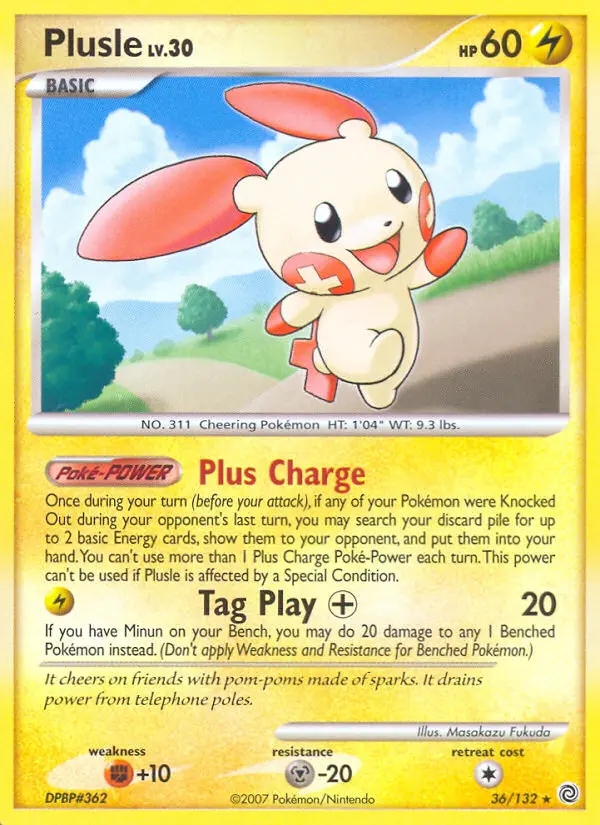 Plusle 36 card from Secret Wonders