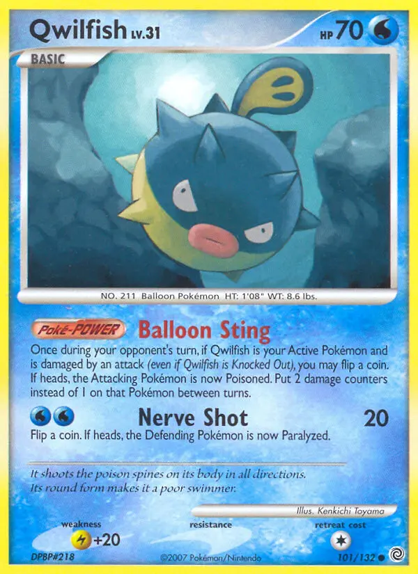 Qwilfish 101 card from Secret Wonders