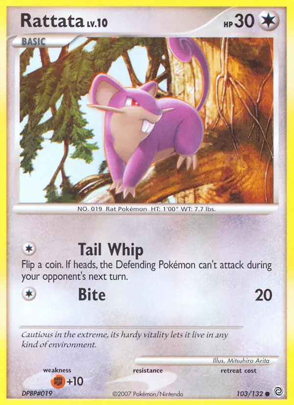 Rattata 103 card from Secret Wonders