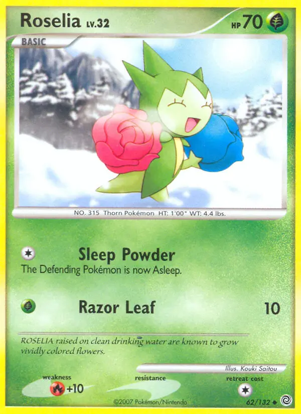 Roselia 62 card from Secret Wonders