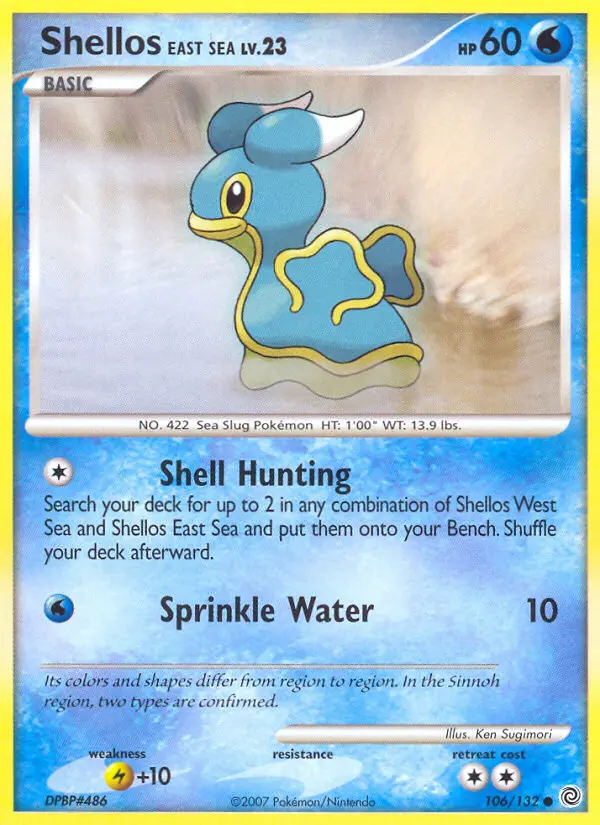 Shellos East Sea 106 card from Secret Wonders