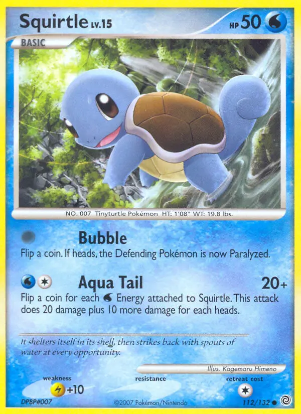 Squirtle 112 card from Secret Wonders