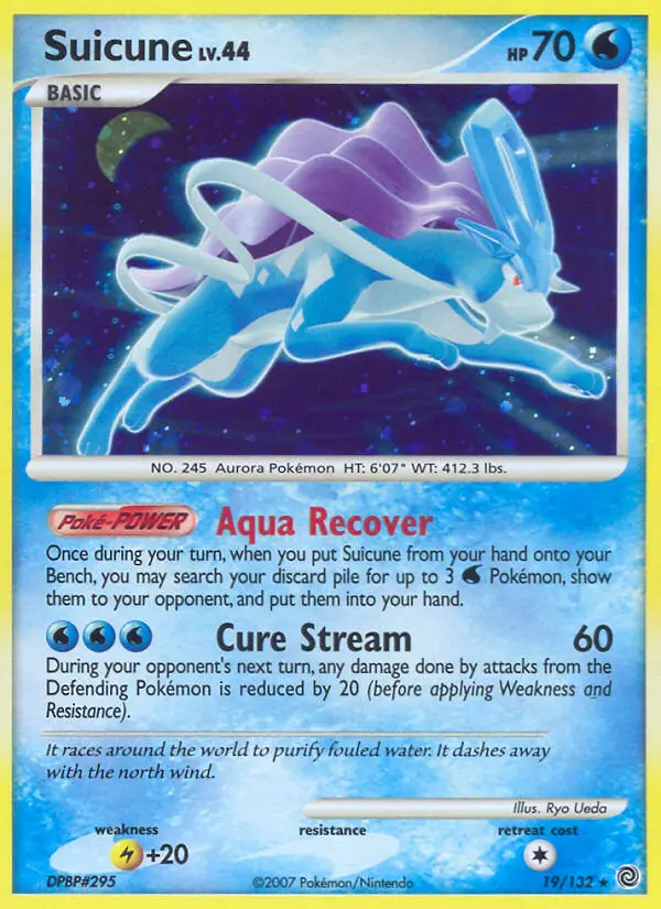 Suicune 19 card from Secret Wonders