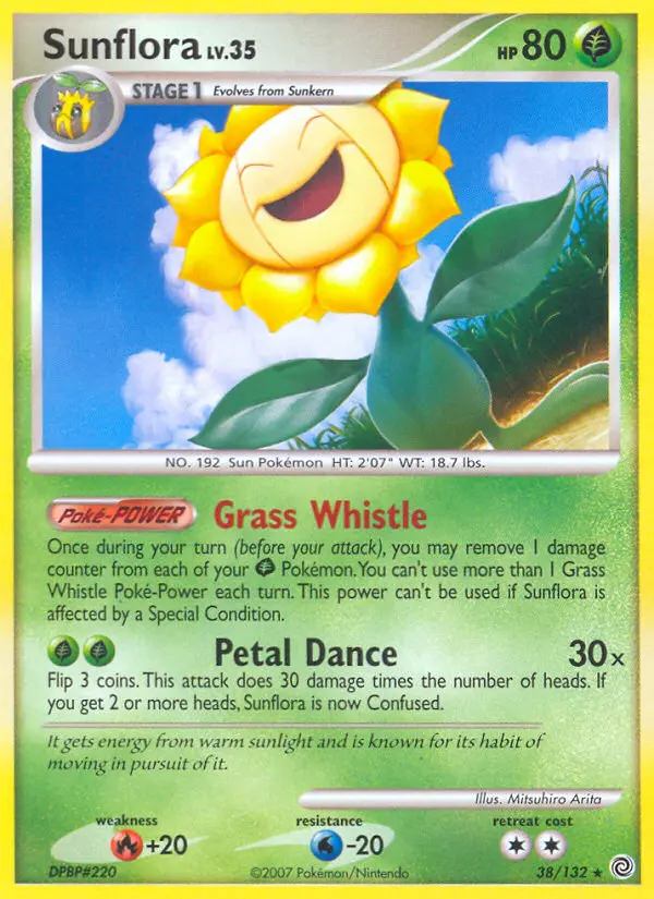 Sunflora 38 card from Secret Wonders