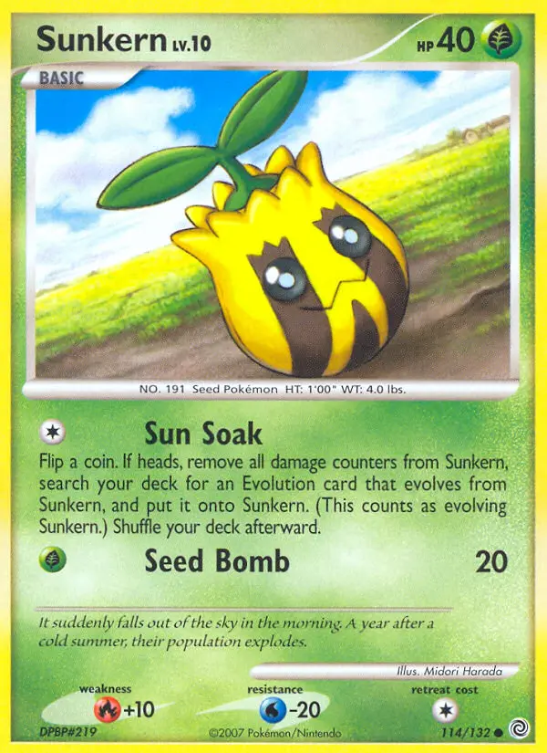 Sunkern 114 card from Secret Wonders