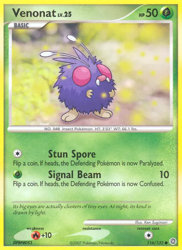 Venonat 116 card from Secret Wonders