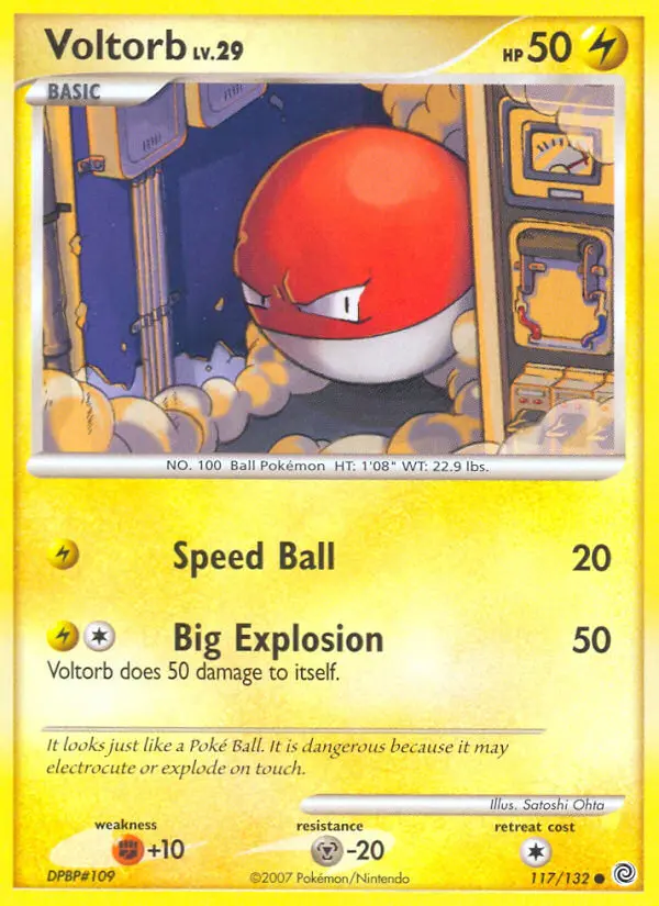 Voltorb 117 card from Secret Wonders