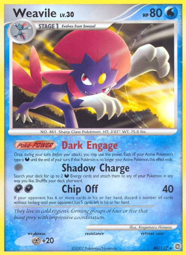 Weavile 40 card from Secret Wonders