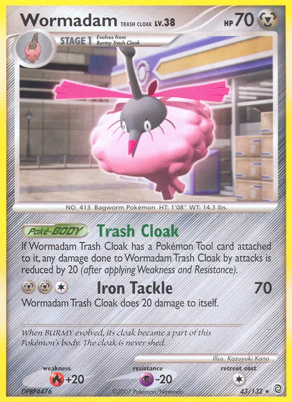 Wormadam Trash Cloak 43 card from Secret Wonders