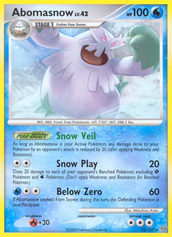 Abomasnow 12 card from Stormfront