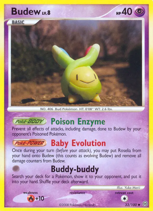 Budew 33 card from Stormfront