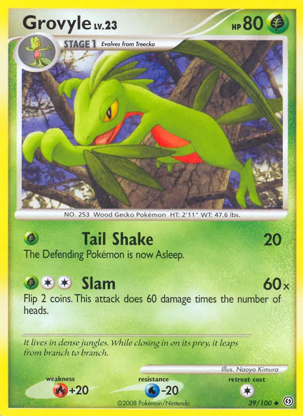 Grovyle 39 card from Stormfront