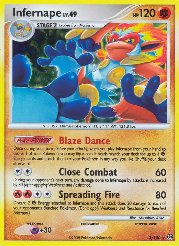 Infernape 3 card from Stormfront