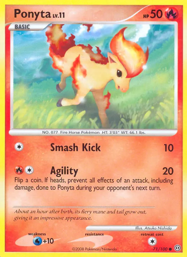 Ponyta 71 card from Stormfront
