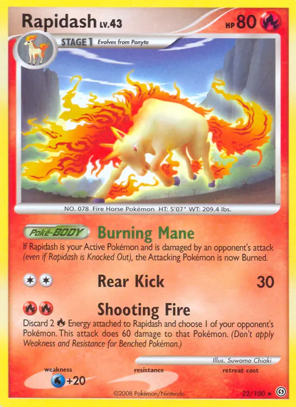 Rapidash 22 card from Stormfront