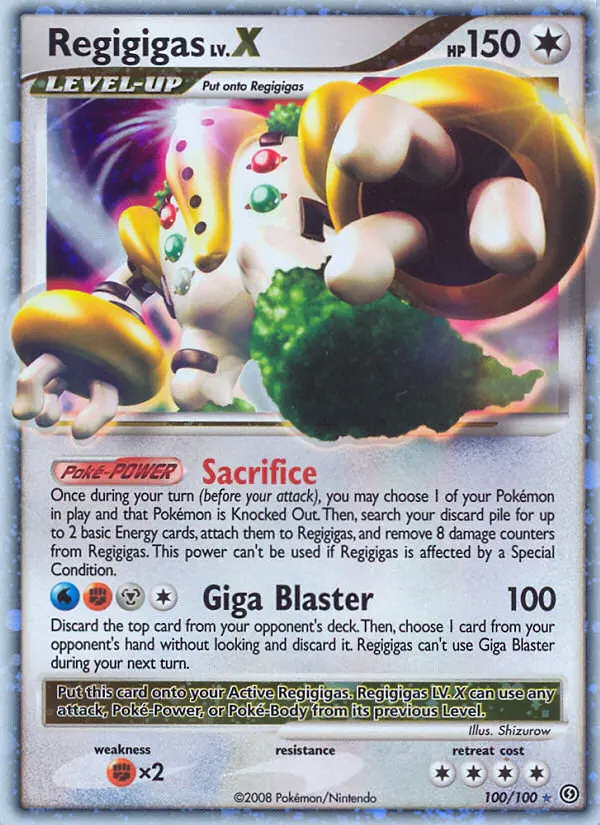 Regigigas LV.X 100 card from Stormfront