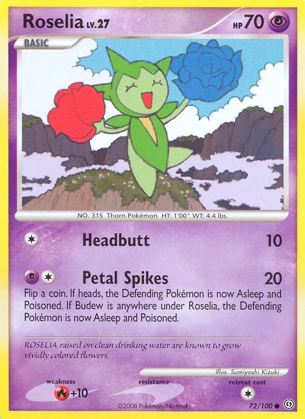 Roselia 72 card from Stormfront