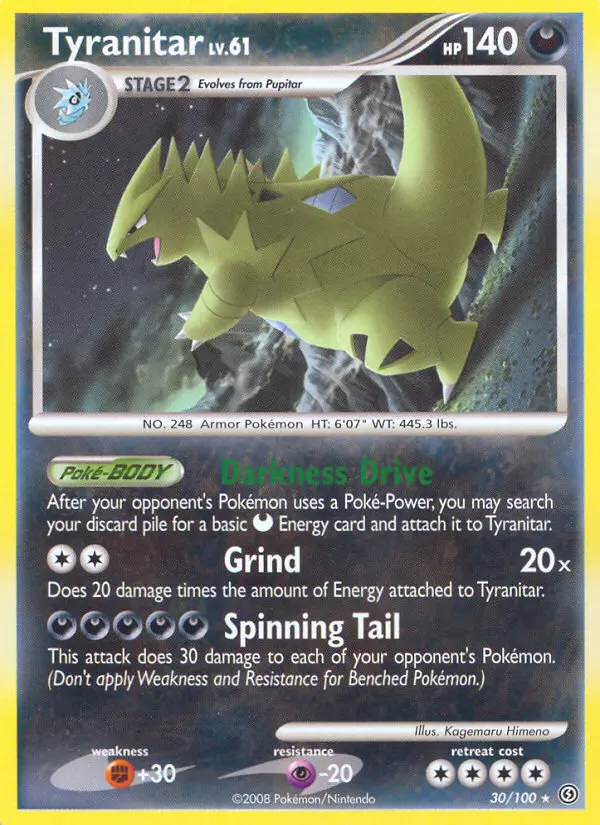 Tyranitar 30 card from Stormfront