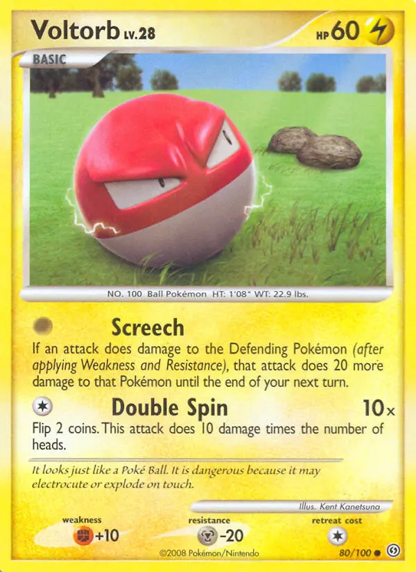 Voltorb 80 card from Stormfront
