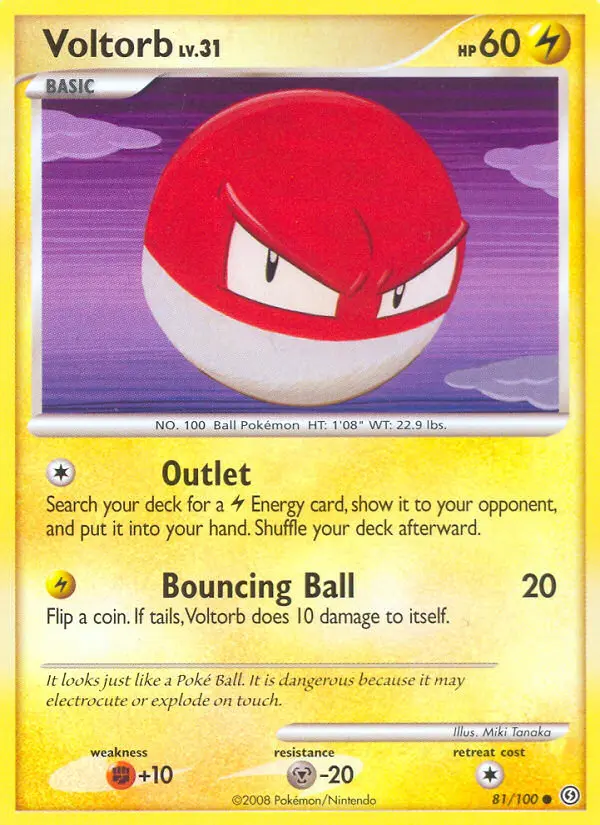 Voltorb 81 card from Stormfront