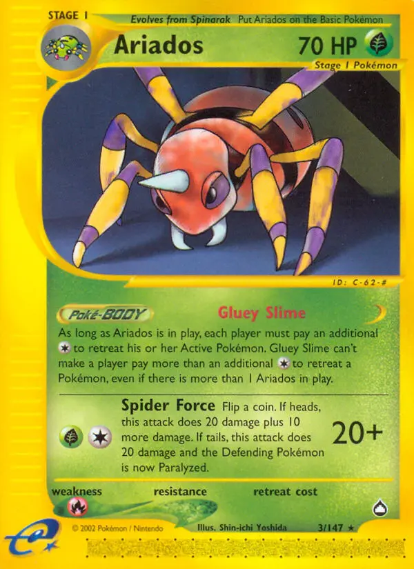 Ariados 3 card from Aquapolis
