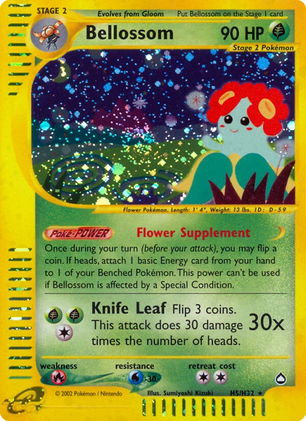 Bellossom H5 card from Aquapolis