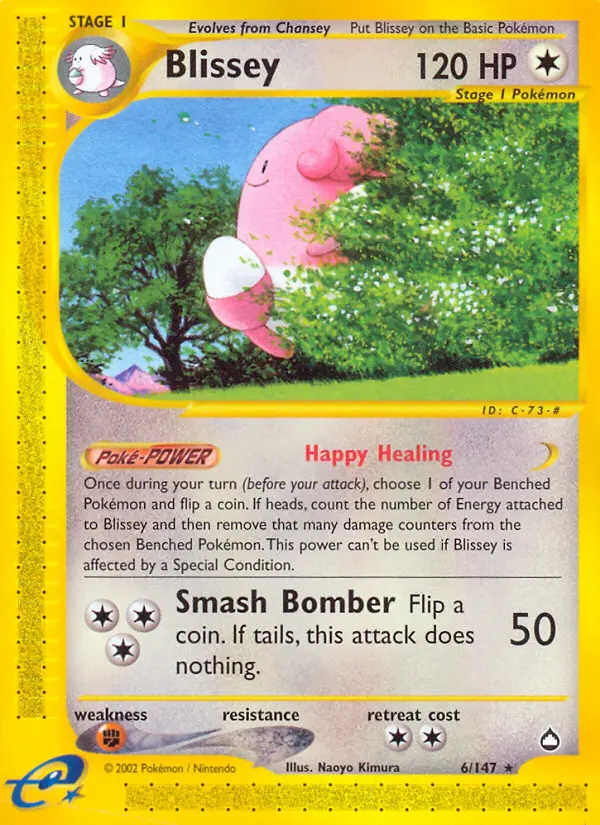 Blissey 6 card from Aquapolis
