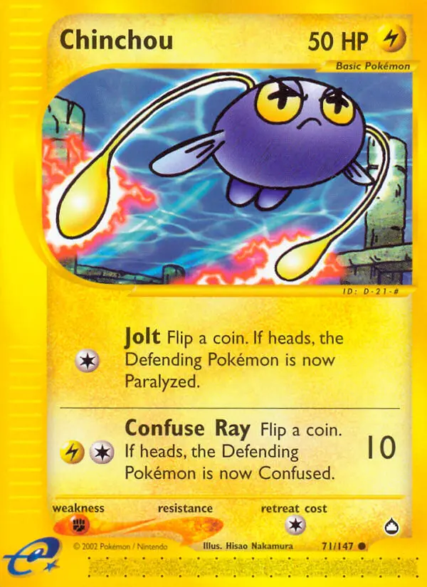Chinchou 71 — the most expensive Chinchou card