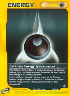 Darkness Energy 142 — shown as an example of the Reverse Holofoil finish