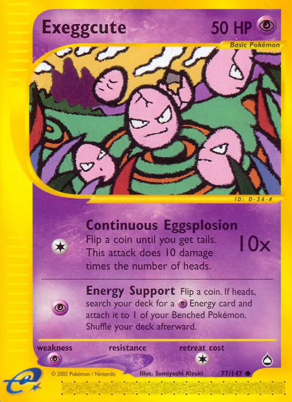 Exeggcute 77 — Aquapolis 77, Normal finish