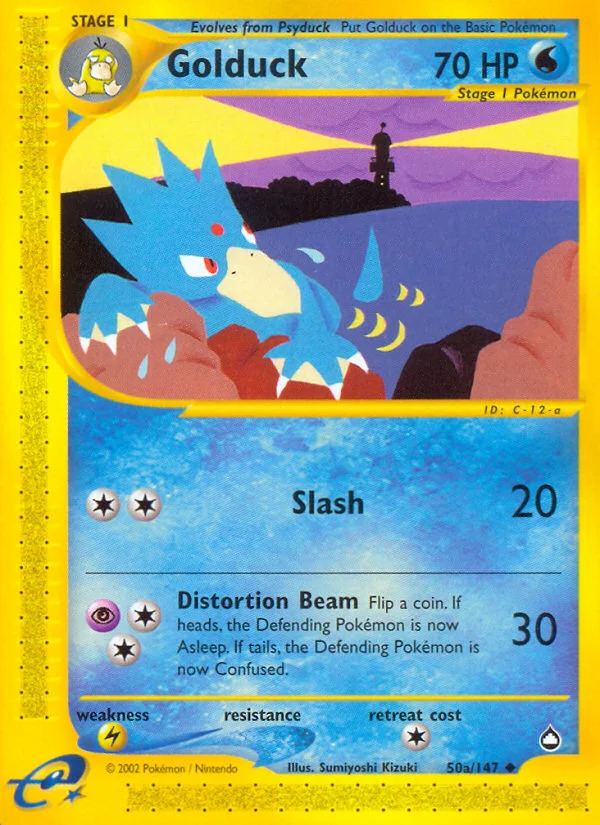 Golduck 50 card from Aquapolis