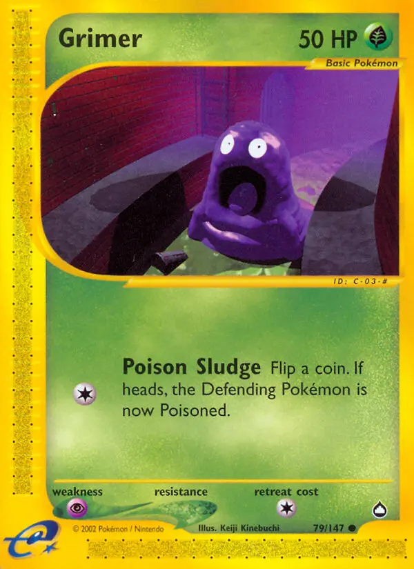 Grimer 79 card from Aquapolis
