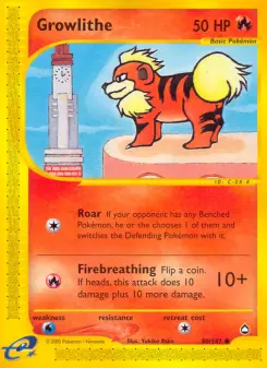 Growlithe — Aquapolis 80
