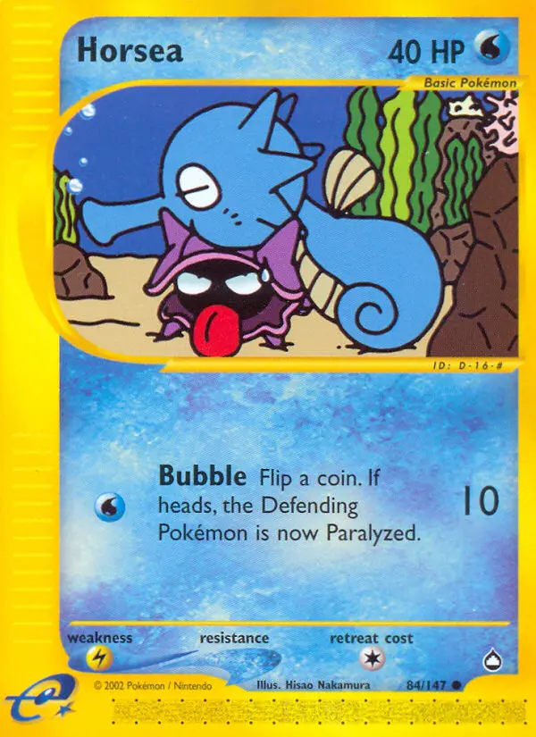 Horsea 84 card from Aquapolis